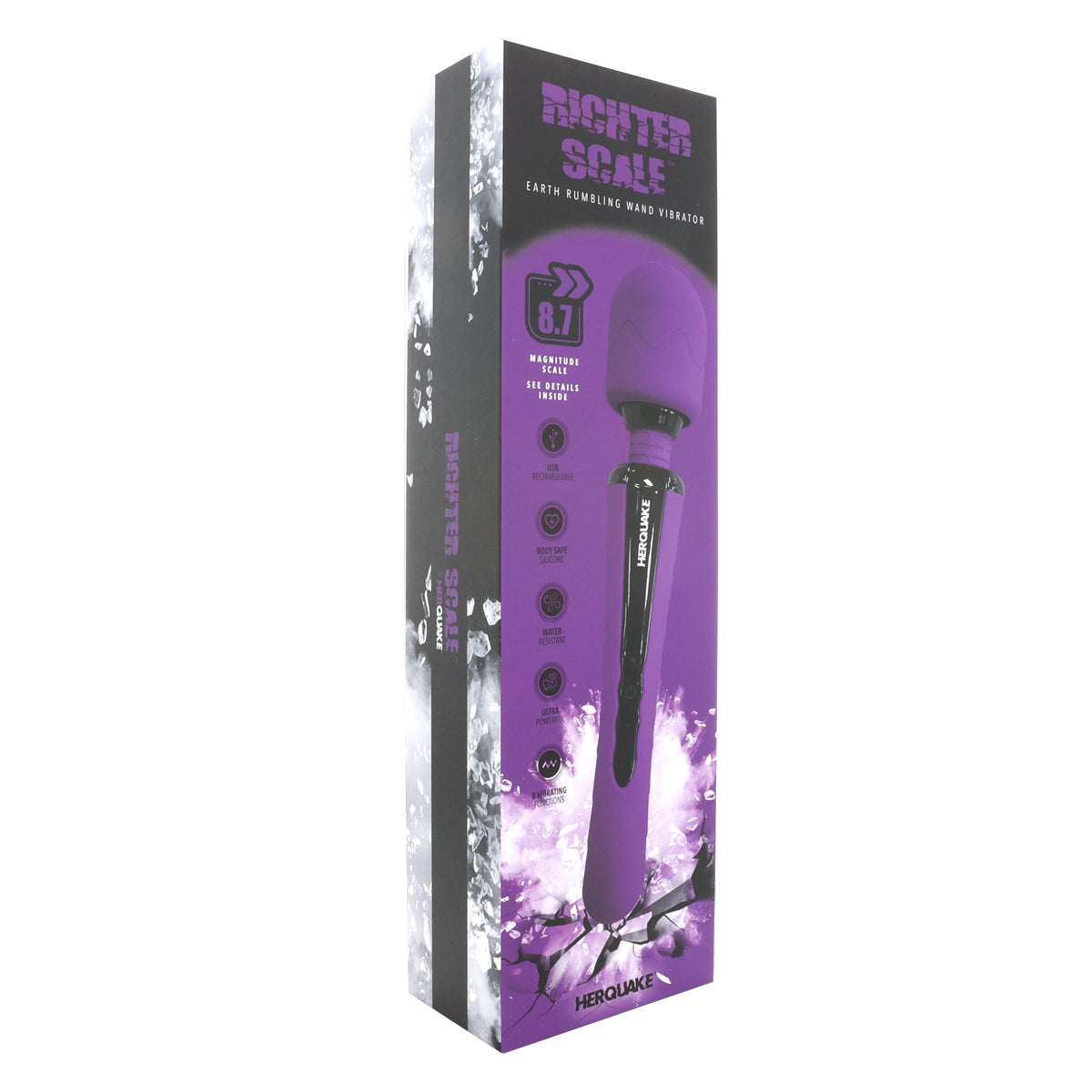 Super Sized Deep Rumbling Wand Massager - The Richter Scale - Sunset Novelties