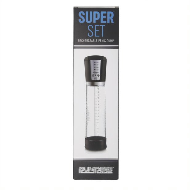 SUPER SET RECHARGEABLE PENIS PUMP - Sunset Novelties